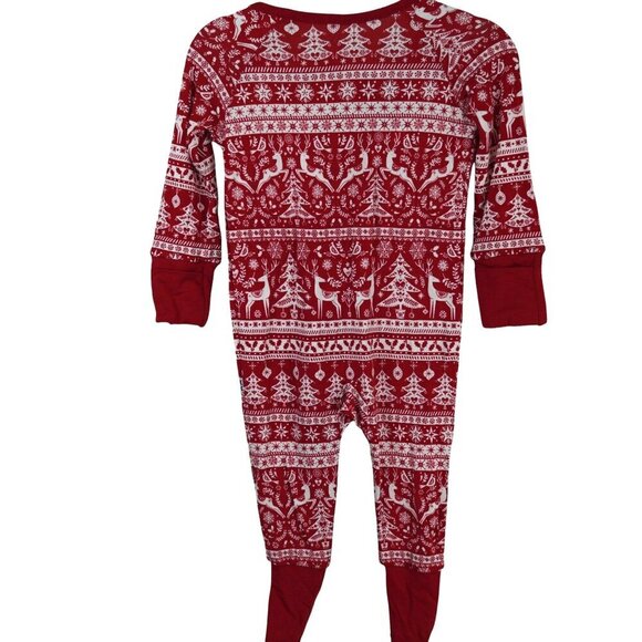 Little Sleepies Red Christmas Reindeer Cheer Zippy Sleeper 0-3 Months - Picture 6 of 7